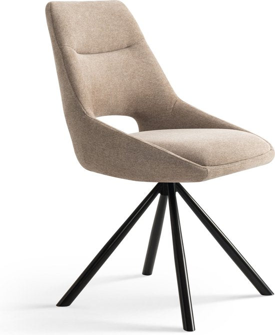 Furnihaus Eetkamerstoelen set van 2 - Tosca - Taupe - Stof