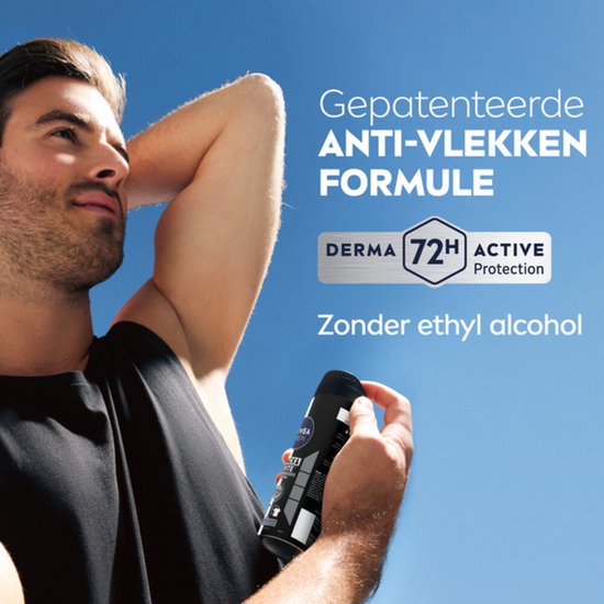 NIVEA Men Deodorant Spray Invisible for Black & White - 150 ml