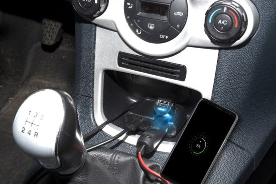Dunlop Dubbele Verdeelstekker - 12 en 24 V - 2 x USB