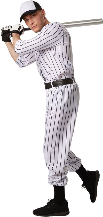Dressforfun Herenkostuum baseball XXL - verkleedkleding kostuum halloween verkleden feestkleding carnavalskleding carnaval feestkledij partykleding - 301813