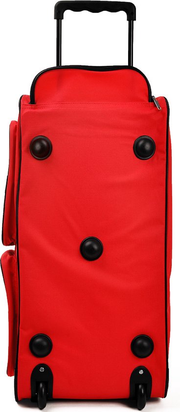 Monzana Reistas met trolleyfunctie - 85L - Rood - roltas op wieltjes