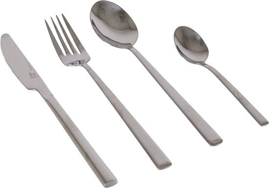 Bo-Camp - Bestekset - RVS - 16-Delig - 4 Personen - Zilver