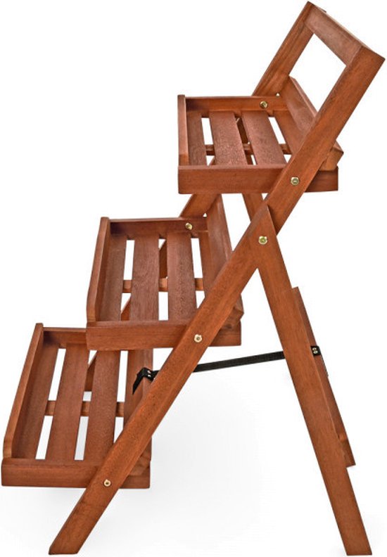 Casaria Plantenrek - FSC®-Gecertificeerd Acaciahout - 79x59x56cm Bruin