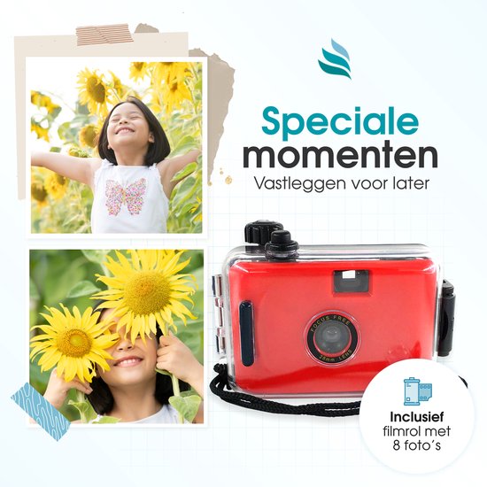 TibaGoods Wegwerpcamera - Met rol - Waterdicht - Analoge Camera - Kinder Camera