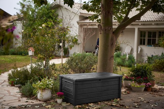 Keter Brightwood Opbergbox - 455L - 145x69,7x60,3 cm - Grafiet