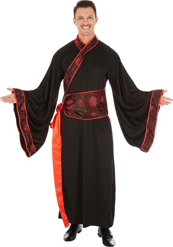 Dressforfun herenkostuum Aziaat L - verkleedkleding kostuum halloween verkleden feestkleding carnavalskleding carnaval feestkledij partykleding - 301042