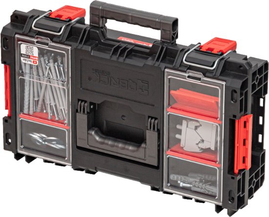 Qbrick Systeem Prime Gereedschapskoffer 150 Profi - Stapelbaar - Zwart - 44x26x16 cm