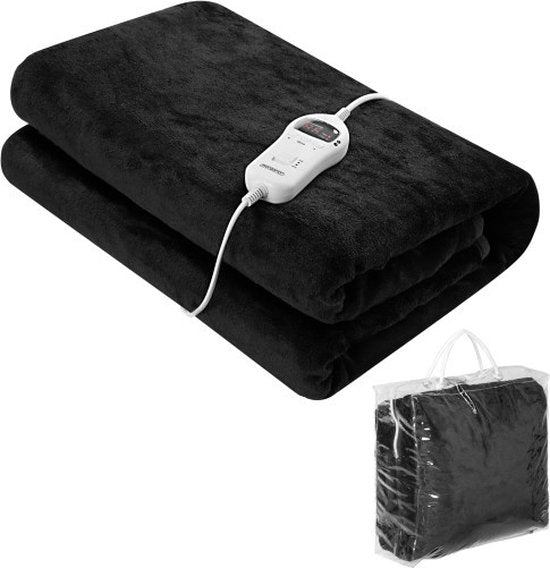 Elektrische Deken Koraal Fleece Antraciet 180x130ccm