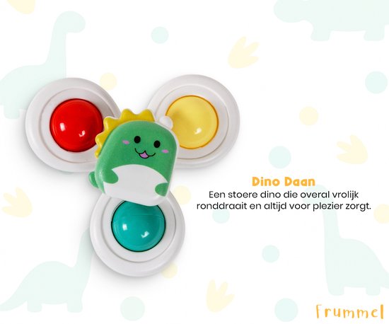 Frummel Fidget Spinners met Zuignap - Badspeelgoed - Sensorisch speelgoed - Fidget Toys - Badspinner - Fidget Spinner voor op Autoraam - 3 stuks - Draaidiertjes