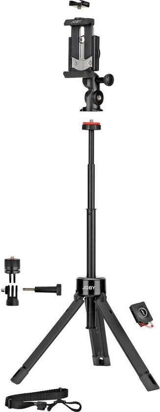 JOBY GripTight PRO TelePod – Statief voor smartphones en GoPro – Werkhoogte: 20.8 - 63.5 cm – Zwart