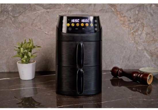 Nexxt Double Stack Airfryer – 2x 2.5L – Compact & Ruimtebesparend – 2 Gerechten Tegelijk – Ideaal voor Kleine Keukens