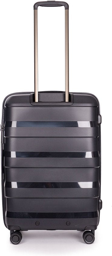 Stratic Straw+ - koffer medium - 66x45x28 cm - 3,7 kg - 65-74 L - spinner - zwart