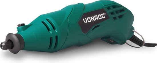 VONROC Multitool – Roterend – 160W – Incl. 232 accessoires, 2 opzetstukken, flexibele as en opbergtas
