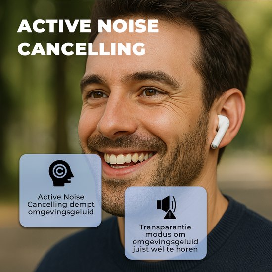 Denver Draadloze Oortjes Bluetooth - ANC (Active Noise Canceling) - Oordopjes - Touchscreen - TWD305