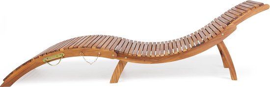 Loungebank ergonomisch van Acacia hardhout