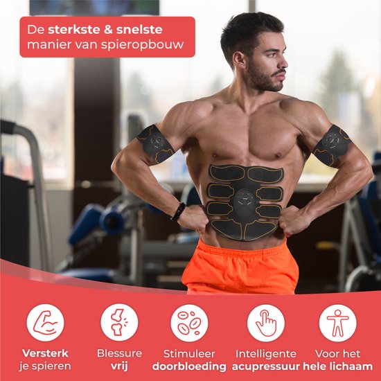 Nuvance - Buikspiertrainers Elektrisch - EMS Trainer - Ab Trainer - Buiktrainer - Sixpack Trainer - EMS Spierstimulator