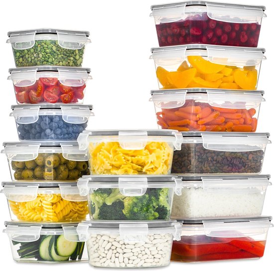 Stosh Vershoudbakjes - Diepvriesbakjes - Voedselbakjes - 16 stuks - Plastic - BPA vrij
