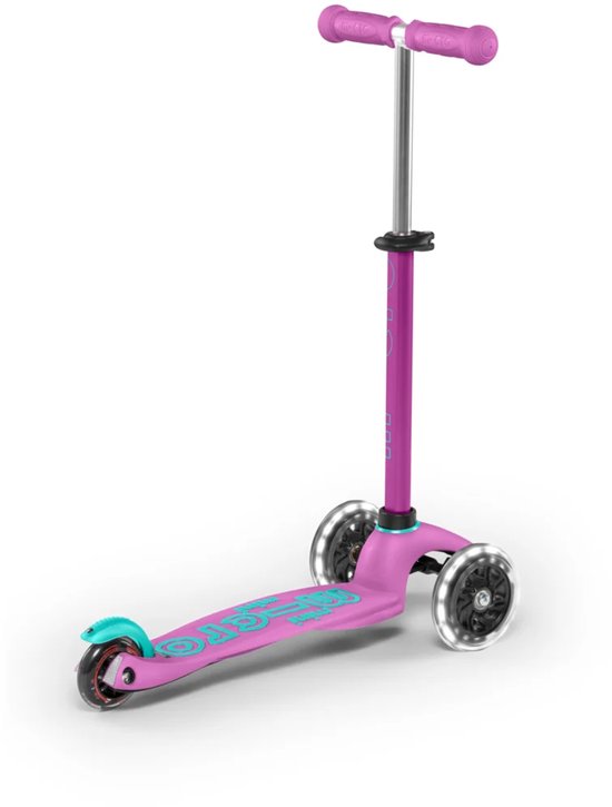 Micro kinderstep Mini Micro Deluxe LED lavendel - verstelbaar stuur.