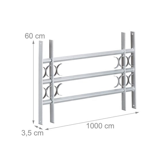 Raambeveiliging - 600 x 1000-1500 mm - uitschuifbaar