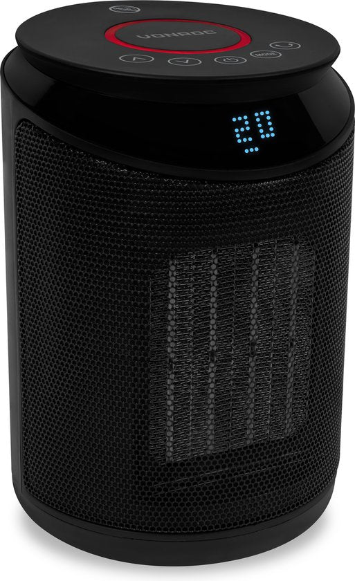 VONROC Elektrische kachel - ventilatorkachel - 1000W/2000W - keramisch - 3 standen - zwenkfunctie - LED display - thermostaat en timer - 20m2