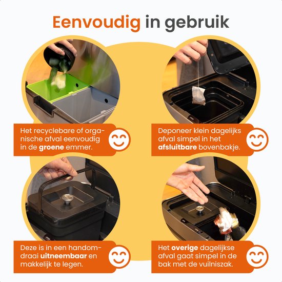 Goliving Automatische Prullenbak Afvalscheiding 72 Liter – Sensor Afvalbak – Handsfree sensor – Afvalemmers – Vuilnisbak voor Binnen – RVS – 40L + 2x12L + 8L – Zilver