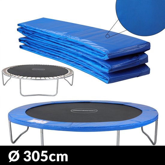 Monzana Beschermrand Trampoline Ø 305 cm - 30 cm Breed - Blauw
