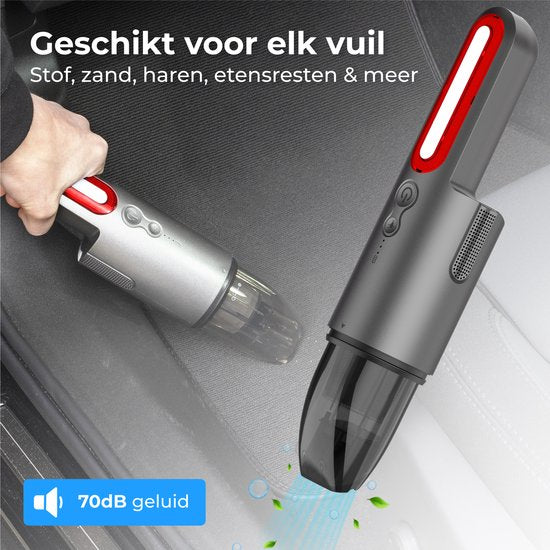 Nuvance - Auto Stofzuiger - 6000Pa - Kruimeldief Snoerloos - Usb Oplaadbaar - Handstofzuiger - Autostofzuiger - Kruimelzuiger - Kruimeldieven