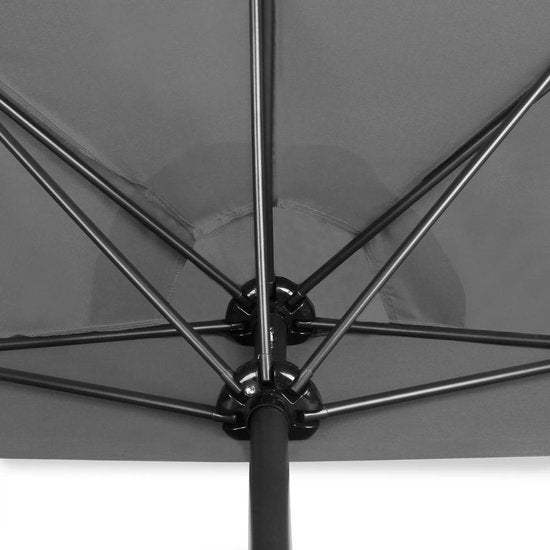 Balkon parasol - Half rond model - Antraciet