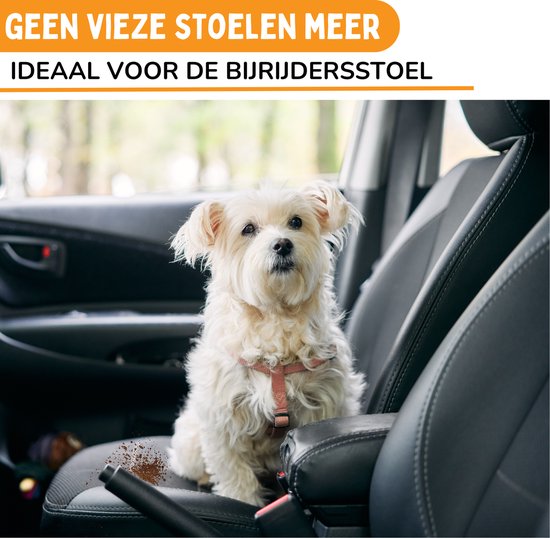 By Cee Cee Luxe Hondenmand Auto – Autostoel Hond – Zacht en Stijlvol - Hondenstoel - Met veiligheidsriempje - Donkergrijs Autozit