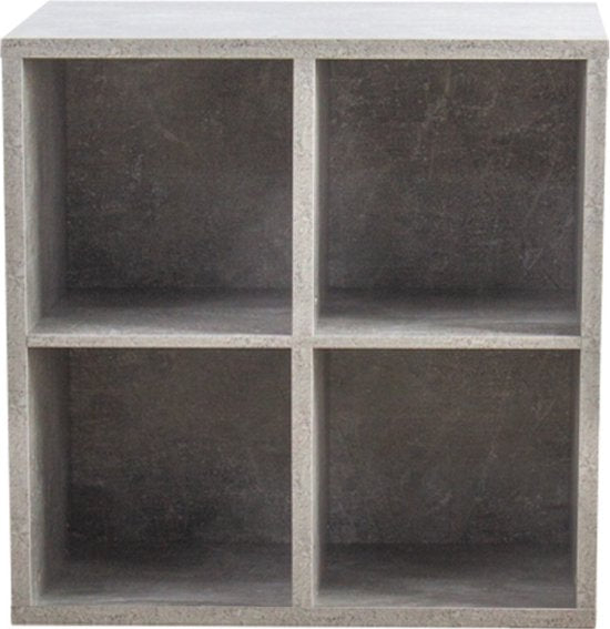 Platen vinyl lp kast - opbergen lp vinyl platen - boekenkast - grijs beton