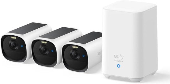 Eufy eufyCam E40 3-Cam Kit + HomeBase S280 Kogel (vorm) IP-beveiligingscamera Buiten 2688 x 1520 Pixels Muur