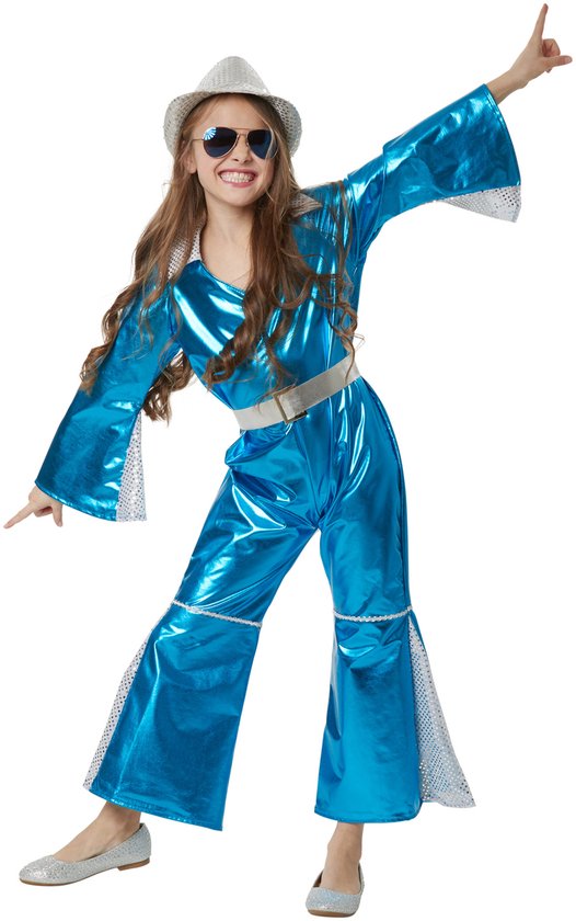 Dressforfun Stralende Disco Starlet 158 (vanaf 12 jaar) - verkleedkleding kostuum halloween verkleden feestkleding carnavalskleding carnaval feestkledij partykleding - 302368