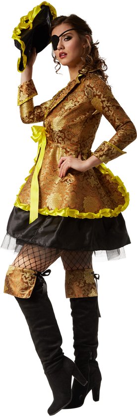 dressforfun - Vrouwenkostuum sierlijke vrijbuitster S - verkleedkleding kostuum halloween verkleden feestkleding carnavalskleding carnaval feestkledij partykleding - 301769