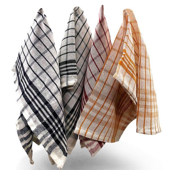 Cenocco Fijn Geweven Katoenen Keukendoekenset - Vintage Plaid - 10 stuks