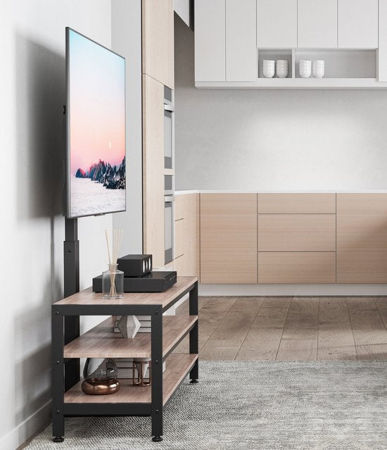 VDD Gaming - TV standaard statief stegen de muur - Draaibaar tot 70 inch - Zwart