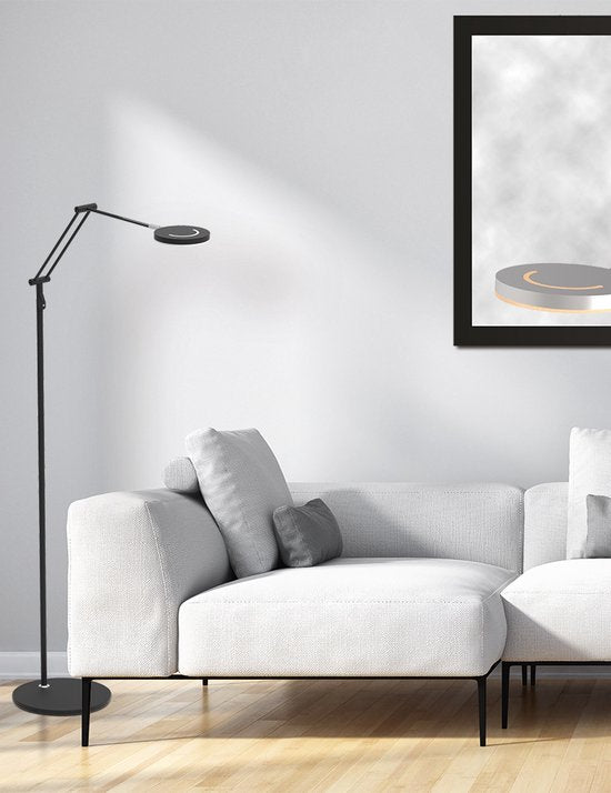 Steinhauer - vloerlamp - Soleil - zwart - kunststof metaal - design lamp - LED - 3257ZW