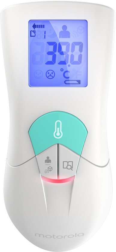 Motorola Thermometer MBP66NT - Contactloos - Hygiënisch - Ongestoord - ook voor Vloeistof en Voedsel