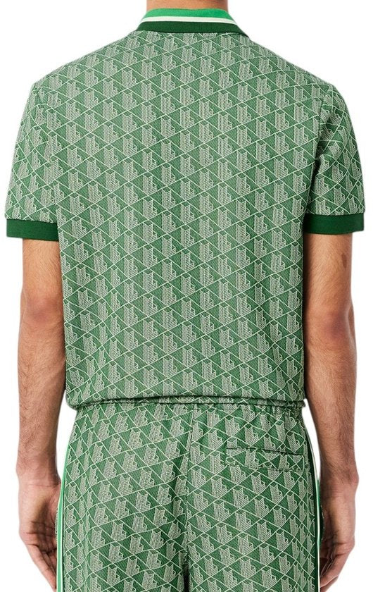 Lacoste DH1417-51 Polo - Heren - Korte Mouw - Calathea/Sabler - Maat S