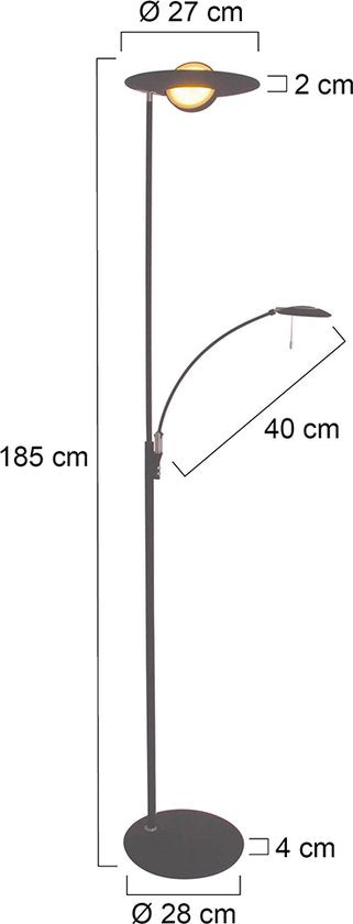 Vloerlamp Steinhauer Zenith LED - Zwart