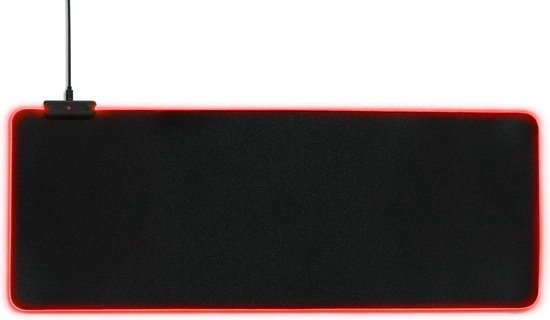 DUTCH ORIGINALS Gaming Muismat XXL - RGB LED Verlichting - 9 Kleuren - Instelbare Helderheid - Anti-slip - 80 x 30 cm