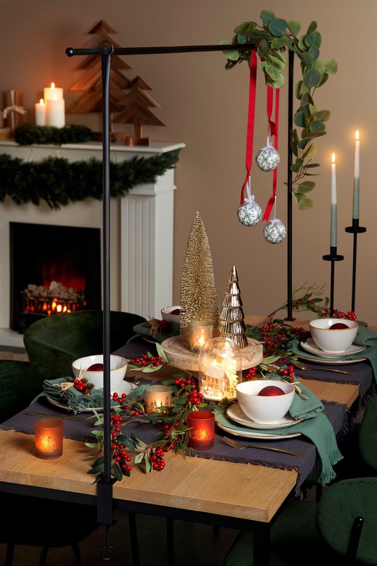 Mica Decorations Tafelklem - Metaal - Zwart - 250x1.5x 110 cm