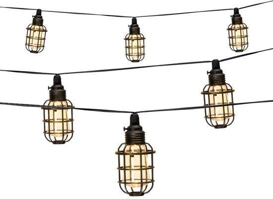Tuinverlichtingslinger - 3,8 m - Zonne-energie - Warm Witte LED's
