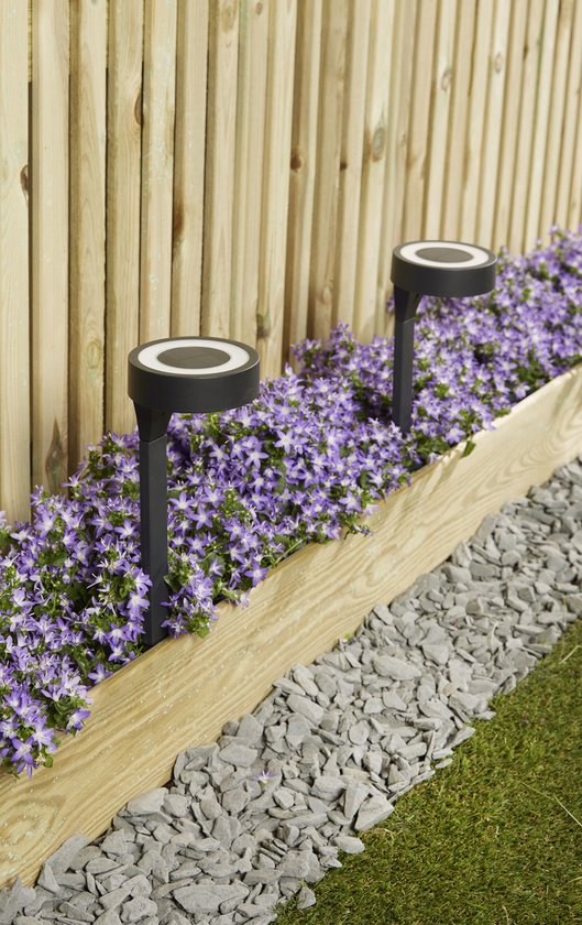 Luxform AYR Orange - Solar Tuinlampen 2 stuks - LED - Zwart