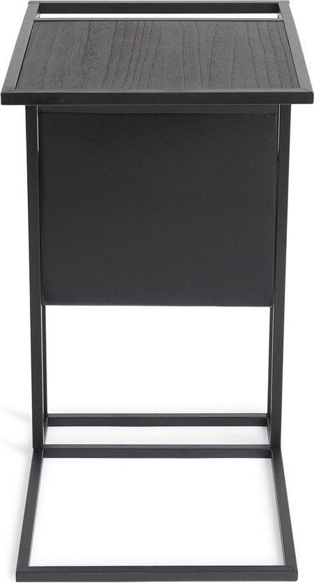 Lifa Living Magazine rek Manhattan Zwart- Hout, Pu-Leer - Zwart- 35x45x63 (LxBxH)