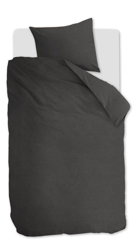 vtwonen Natural Stone dekbedovertrek - Lits-Jumeaux XL - 260x200/220 - Antraciet