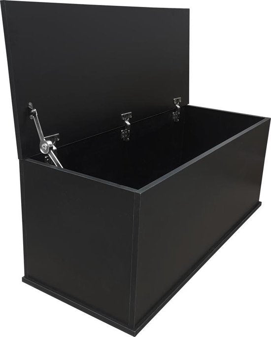 VDD Opbergkist - 100x40x40 cm – Speelgoed- en Dekenkist – Zwart