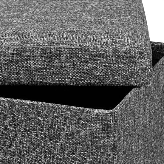 Casaria Opbergbank - 115x40x40cm Opvouwbaar 131L Stof – Grijs