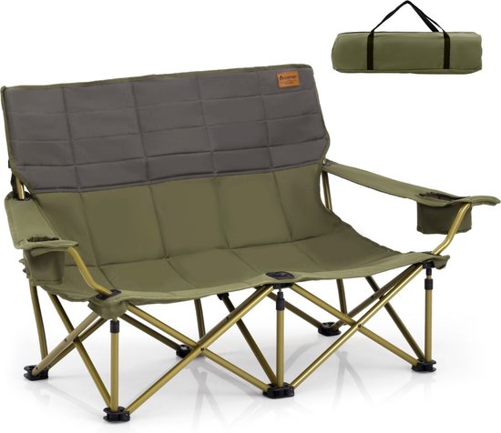 Coast Oversized Opvouwbare Campingstoel - Buitengebruik - 300 kg - 149 x 70 x 80 cm - Blauw