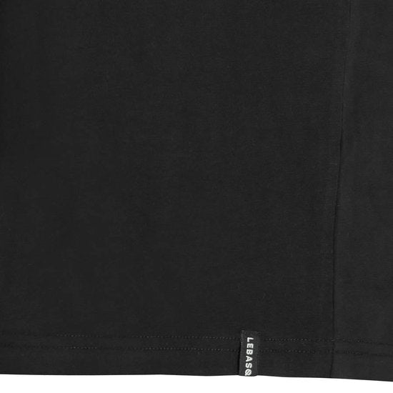 LEBASQ - Miles' T-shirt voor heren - 3 pack - met Crew Neck - Extra lang - Geschikt als Ondershirt - Zwart - L - Katoen