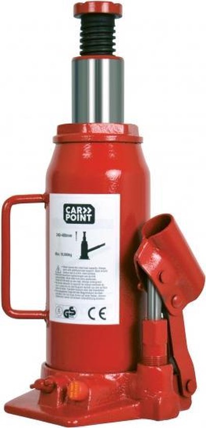 Carpoint Hydraulische Potkrik 10 Ton | Krik 10.000KG voor Auto, Caravan, Aanhangwagen
